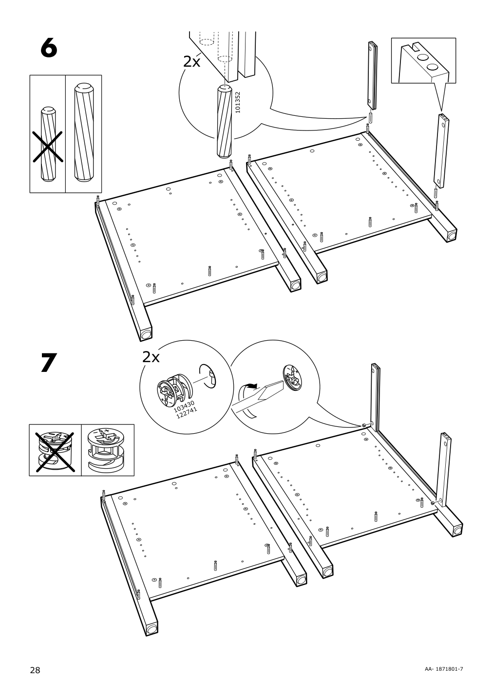 Assembly instructions for IKEA Hemnes desk black brown | Page 28 - IKEA HEMNES desk 403.397.92