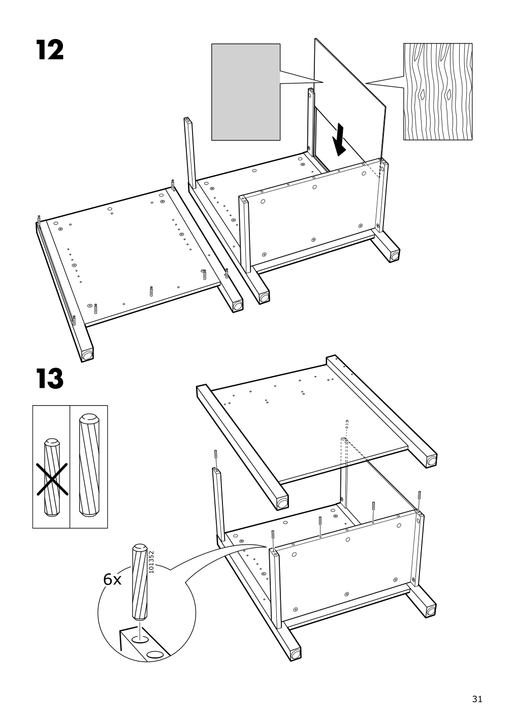 Assembly instructions for IKEA Hemnes desk black brown | Page 31 - IKEA HEMNES desk 403.397.92