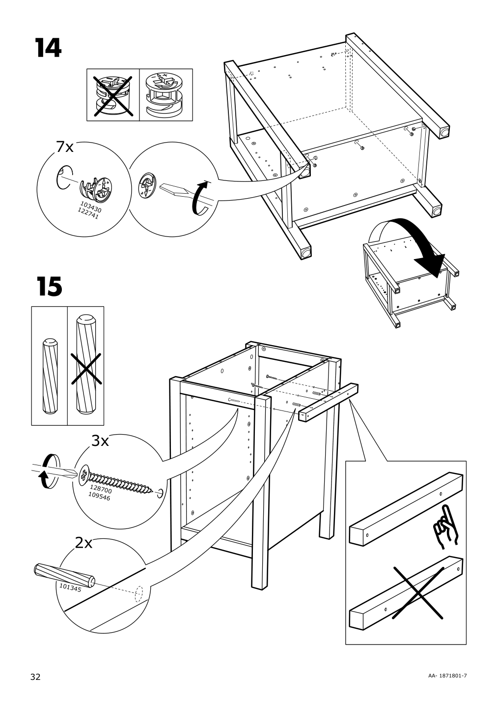 Assembly instructions for IKEA Hemnes desk black brown | Page 32 - IKEA HEMNES desk 403.397.92