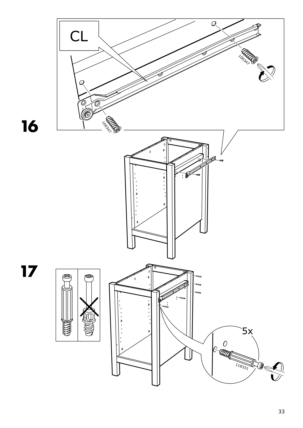 Assembly instructions for IKEA Hemnes desk black brown | Page 33 - IKEA HEMNES desk 403.397.92