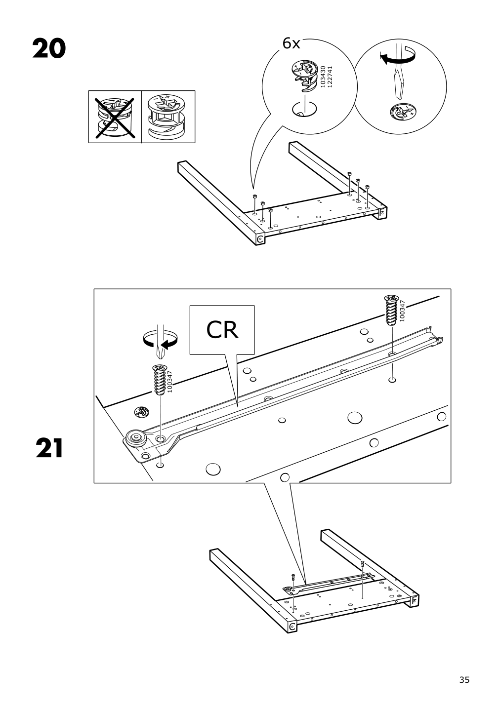 Assembly instructions for IKEA Hemnes desk black brown | Page 35 - IKEA HEMNES desk 403.397.92