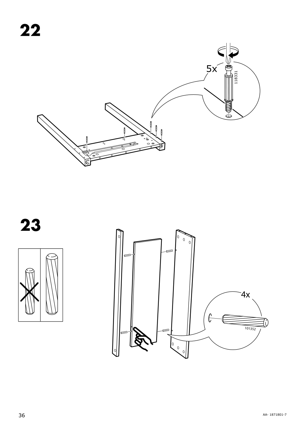 Assembly instructions for IKEA Hemnes desk black brown | Page 36 - IKEA HEMNES desk 403.397.92