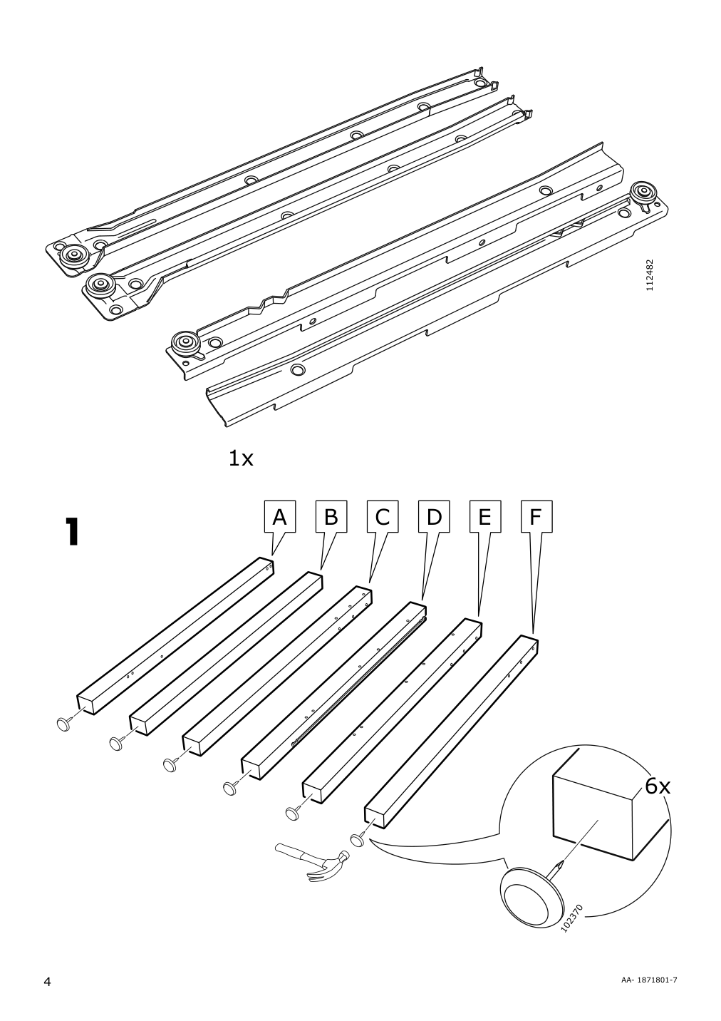 Assembly instructions for IKEA Hemnes desk black brown | Page 4 - IKEA HEMNES desk 403.397.92