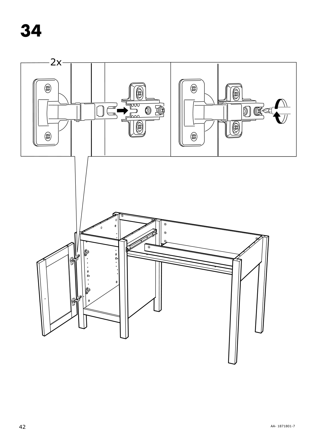 Assembly instructions for IKEA Hemnes desk black brown | Page 42 - IKEA HEMNES desk 403.397.92