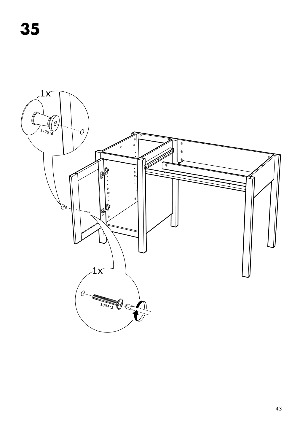 Assembly instructions for IKEA Hemnes desk black brown | Page 43 - IKEA HEMNES desk 403.397.92