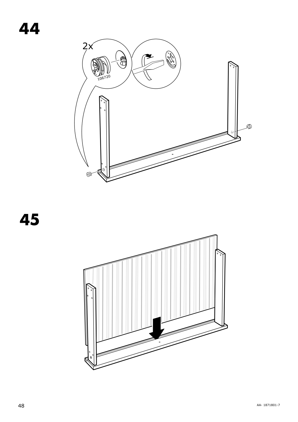 Assembly instructions for IKEA Hemnes desk black brown | Page 48 - IKEA HEMNES desk 403.397.92