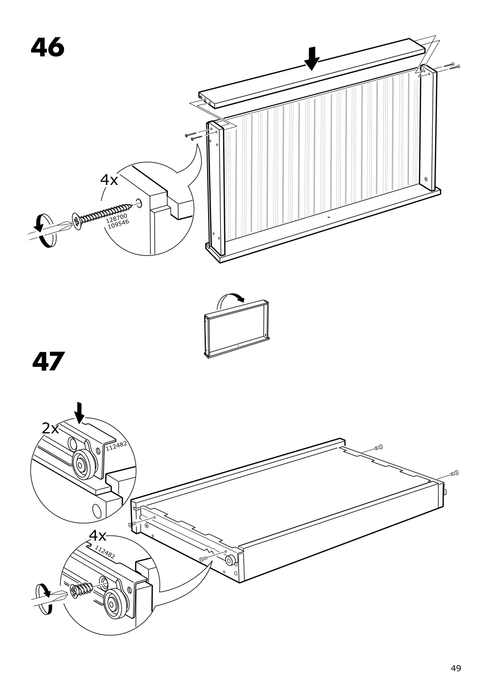 Assembly instructions for IKEA Hemnes desk black brown | Page 49 - IKEA HEMNES desk 403.397.92