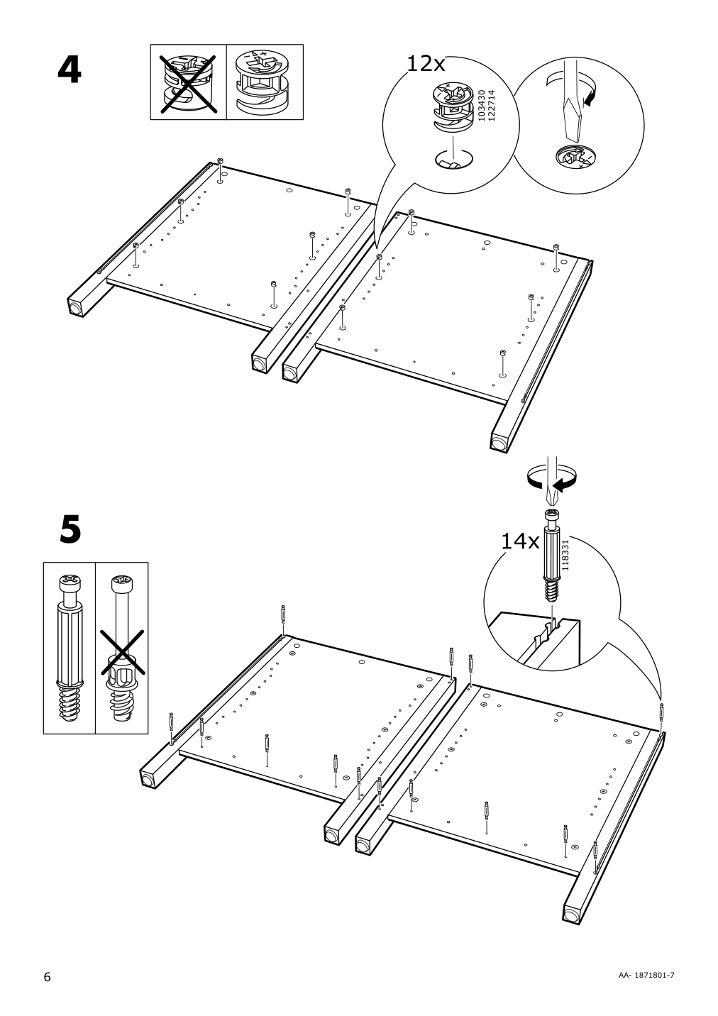 Assembly instructions for IKEA Hemnes desk black brown | Page 6 - IKEA HEMNES desk 403.397.92