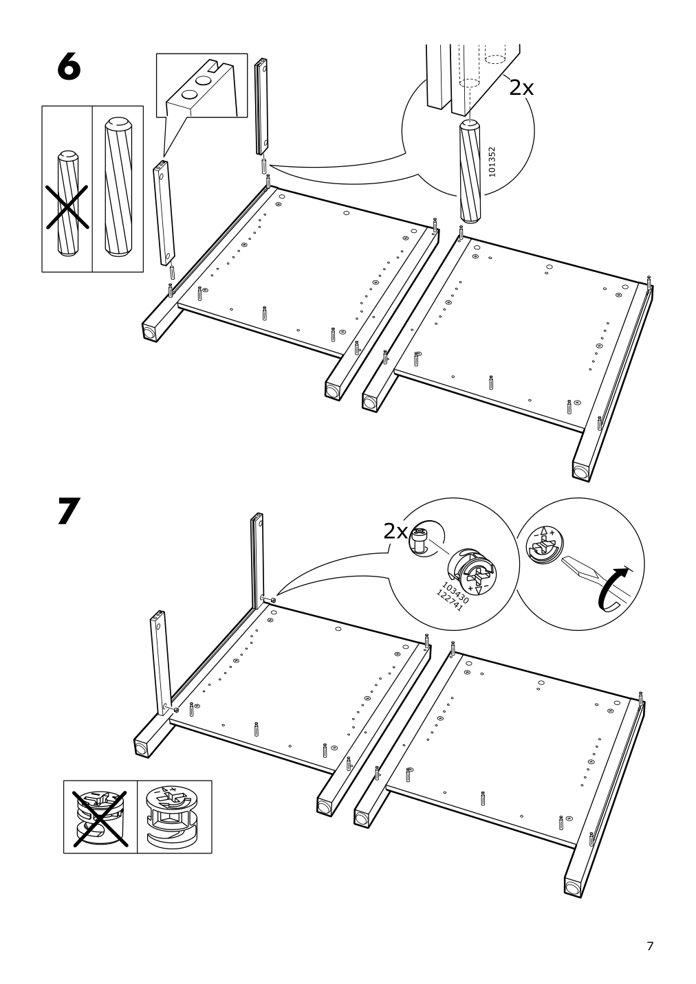 Assembly instructions for IKEA Hemnes desk black brown | Page 7 - IKEA HEMNES desk 403.397.92