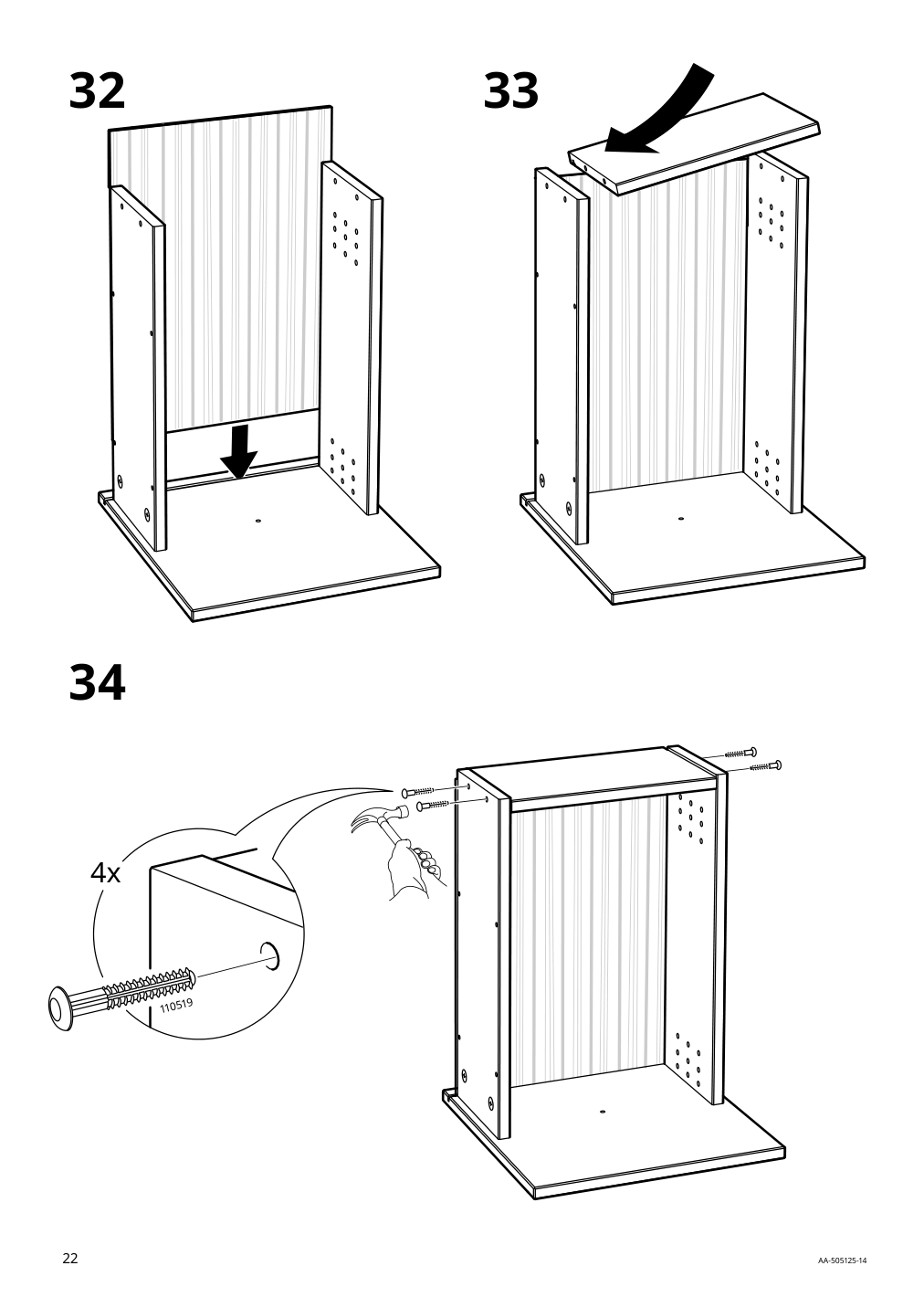 Assembly instructions for IKEA Hemnes desk white stain light brown | Page 22 - IKEA HEMNES desk 205.350.44