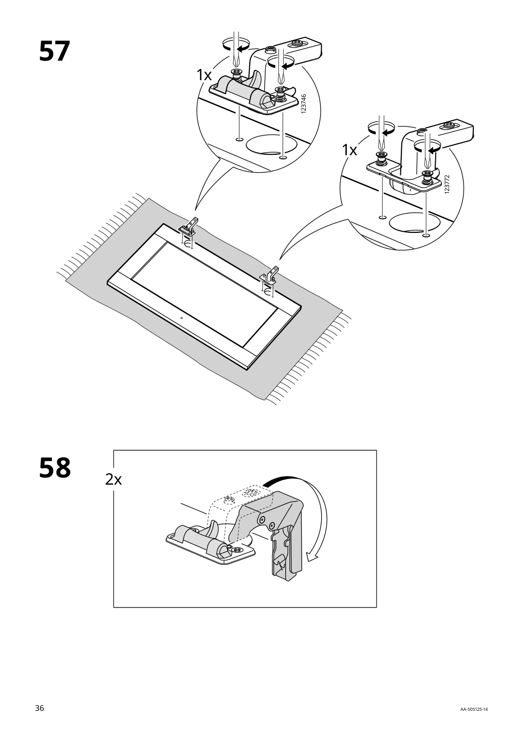 Assembly instructions for IKEA Hemnes desk white stain light brown | Page 36 - IKEA HEMNES desk 205.350.44