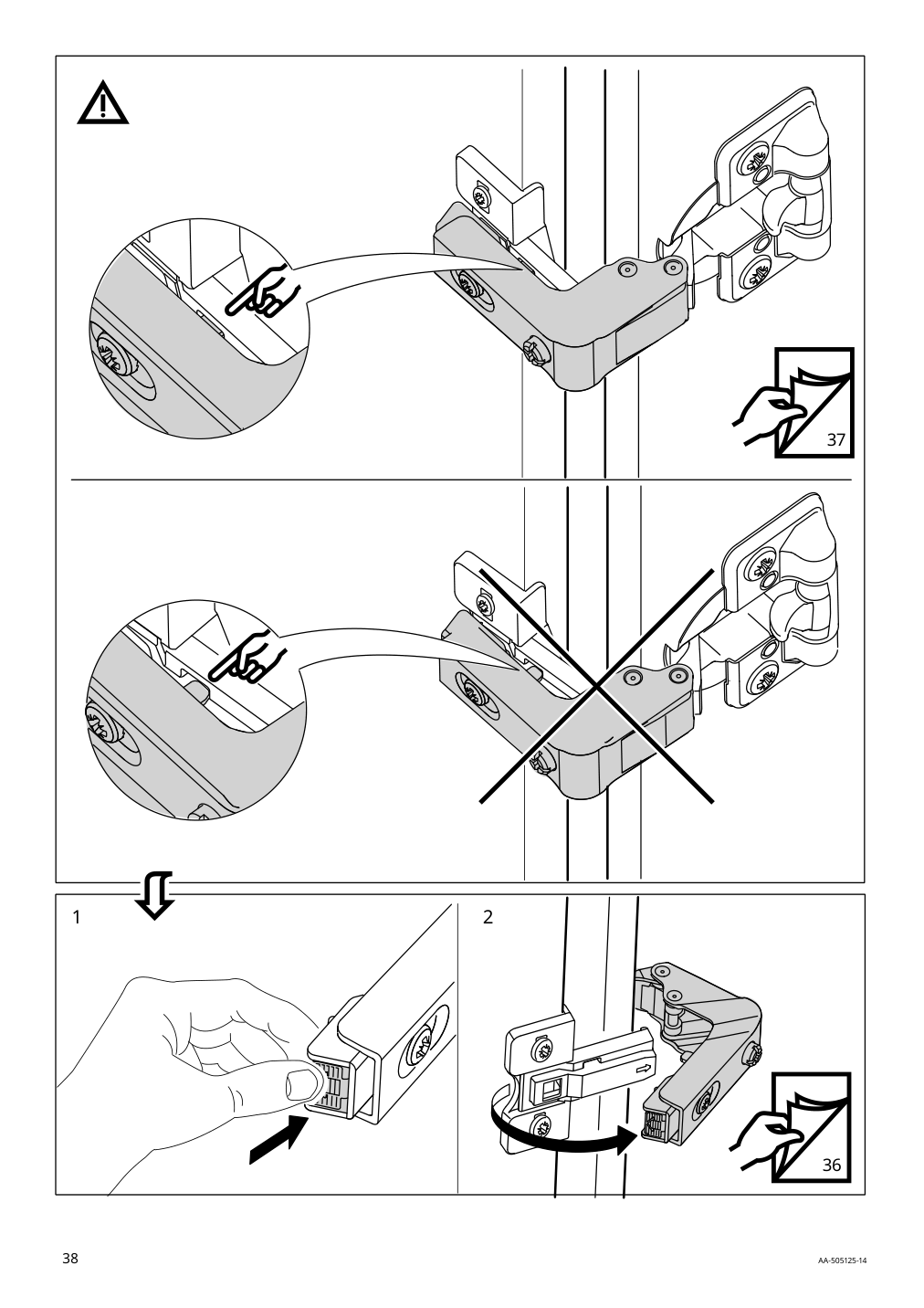 Assembly instructions for IKEA Hemnes desk white stain light brown | Page 38 - IKEA HEMNES desk 205.350.44