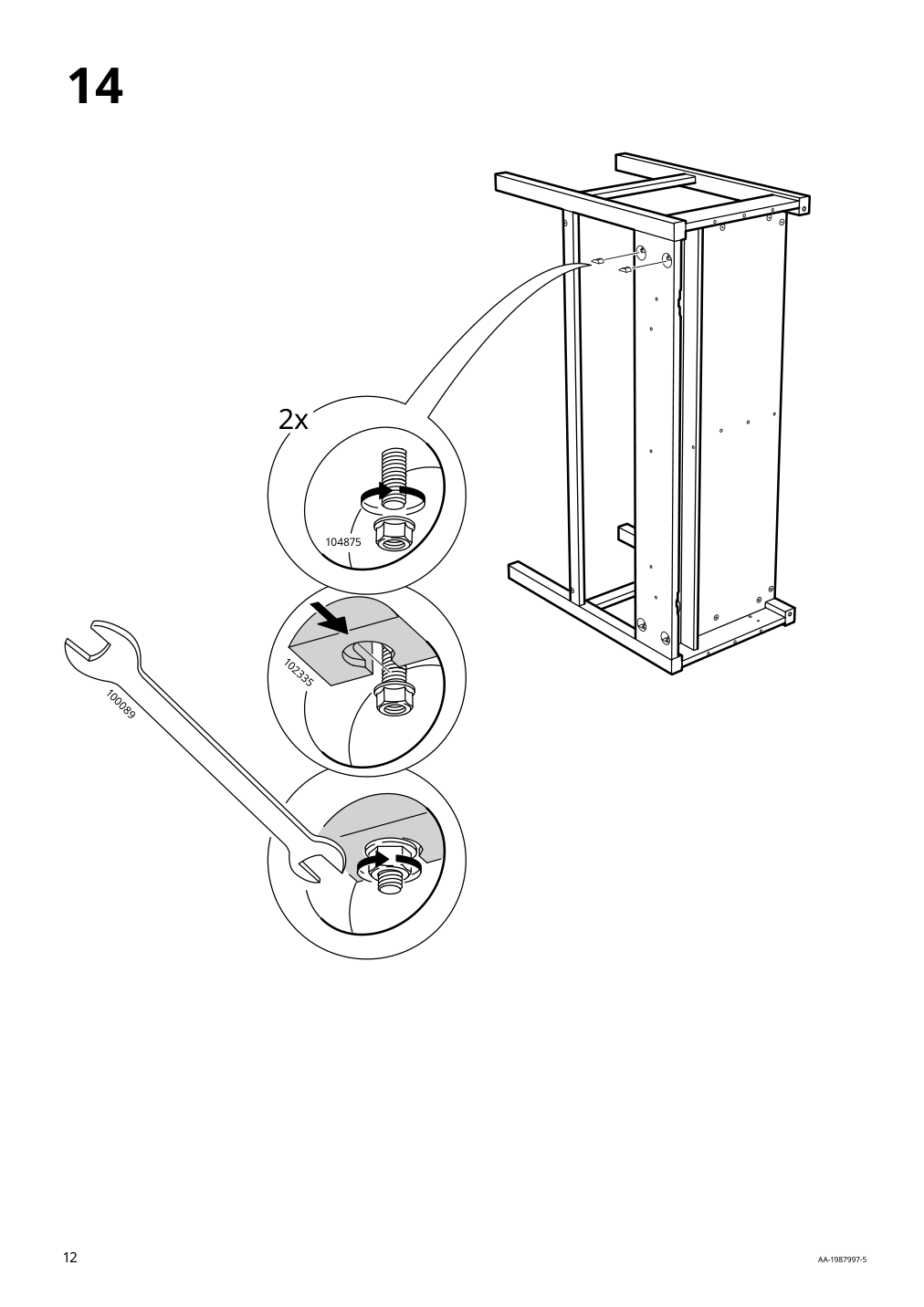 Assembly instructions for IKEA Hemnes desk with 2 drawers white stain light brown | Page 12 - IKEA HEMNES desk with 2 drawers 305.349.54