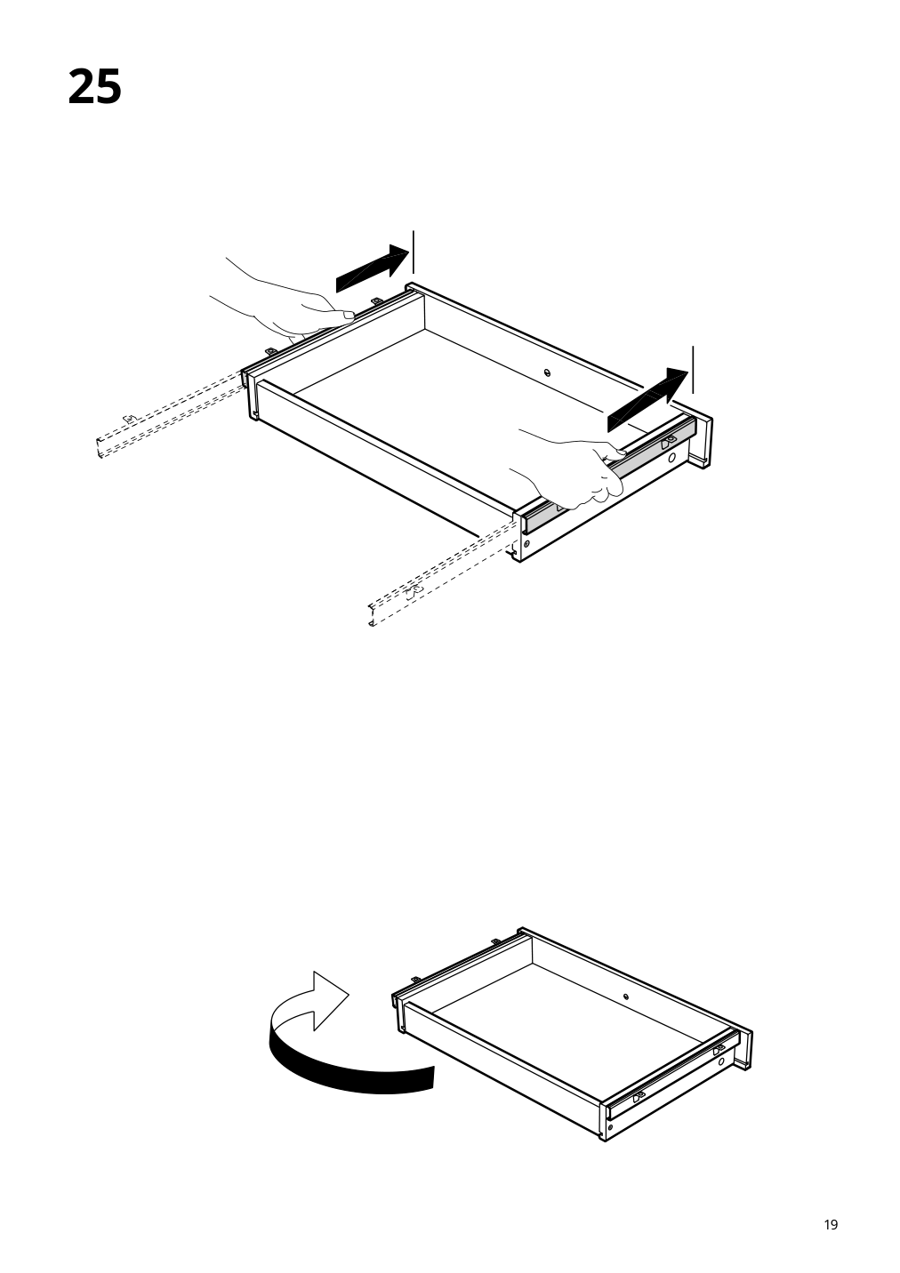 Assembly instructions for IKEA Hemnes desk with 2 drawers black brown light brown | Page 19 - IKEA HEMNES desk with 2 drawers 505.349.53