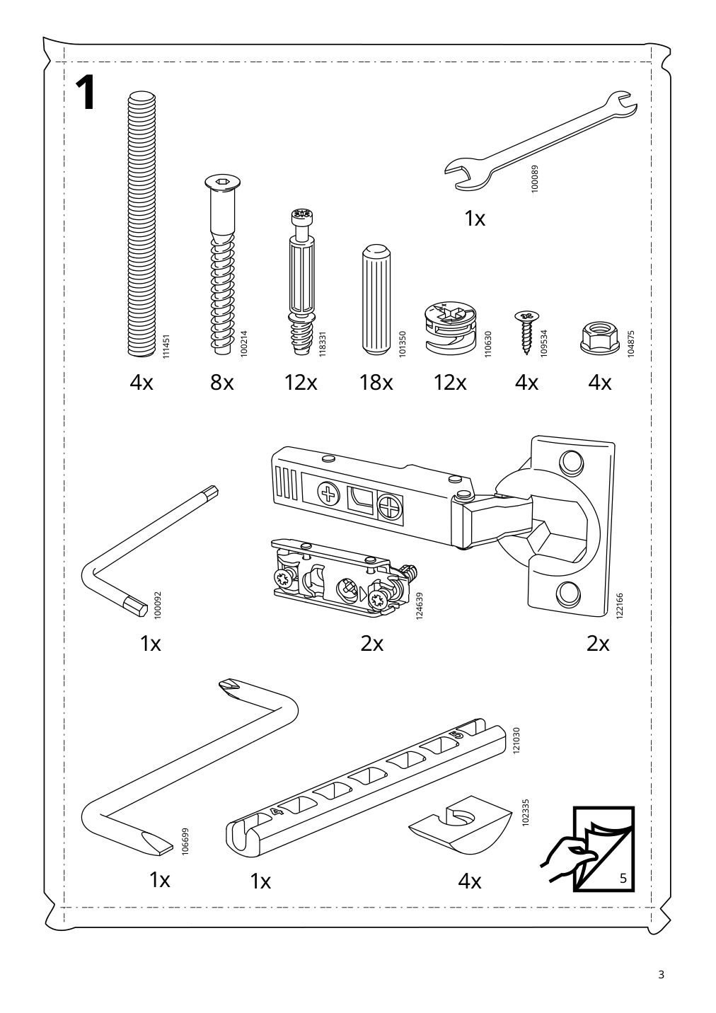 Assembly instructions for IKEA Hemnes desk with 2 drawers black brown light brown | Page 3 - IKEA HEMNES desk with 2 drawers 505.349.53