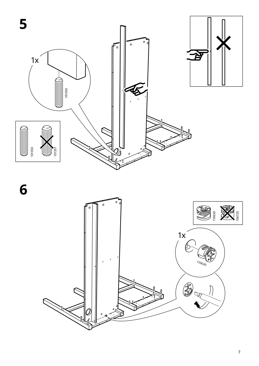 Assembly instructions for IKEA Hemnes desk with 2 drawers black brown light brown | Page 7 - IKEA HEMNES desk with 2 drawers 505.349.53