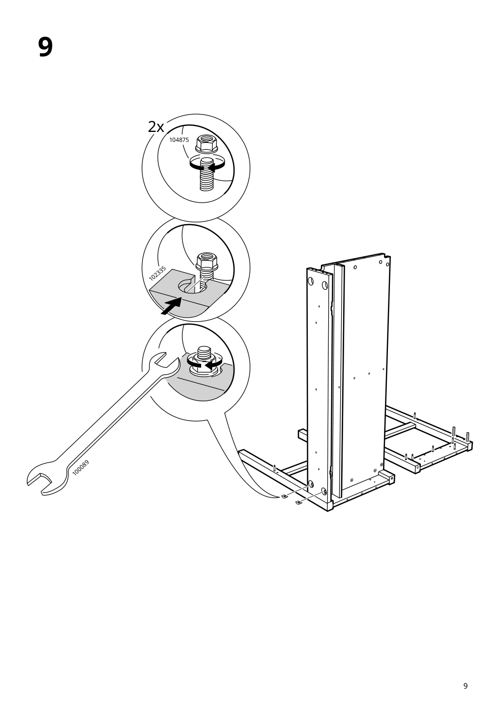 Assembly instructions for IKEA Hemnes desk with 2 drawers black brown light brown | Page 9 - IKEA HEMNES desk with 2 drawers 505.349.53