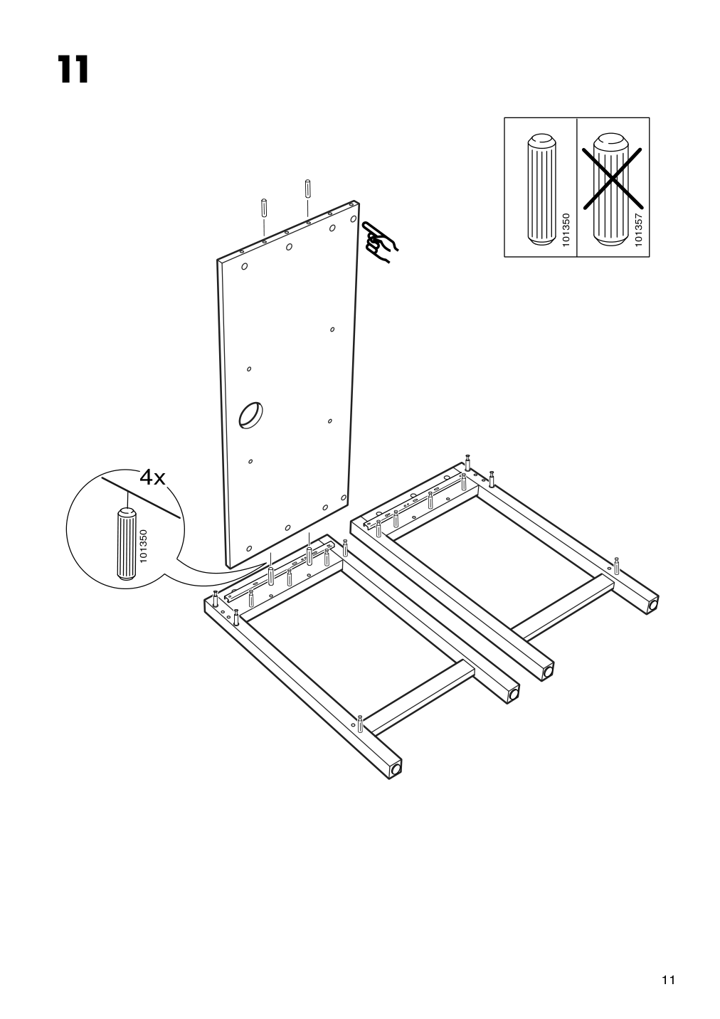 Assembly instructions for IKEA Hemnes dressing table with mirror black brown | Page 11 - IKEA HEMNES dressing table with mirror 603.849.67