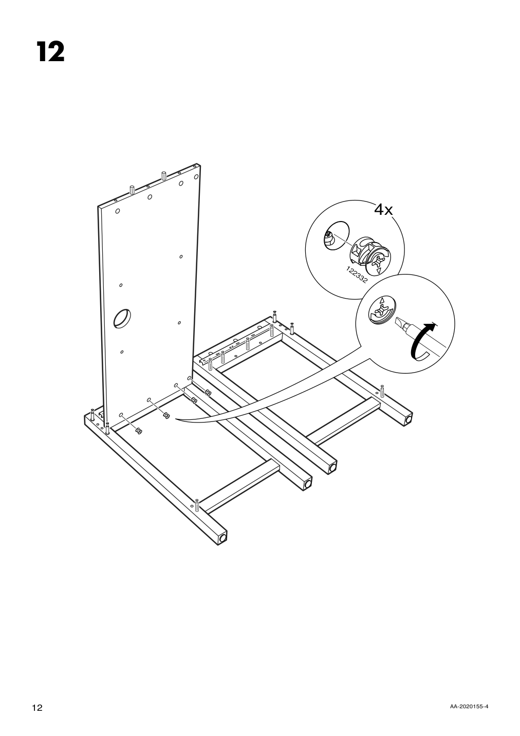 Assembly instructions for IKEA Hemnes dressing table with mirror black brown | Page 12 - IKEA HEMNES dressing table with mirror 603.849.67