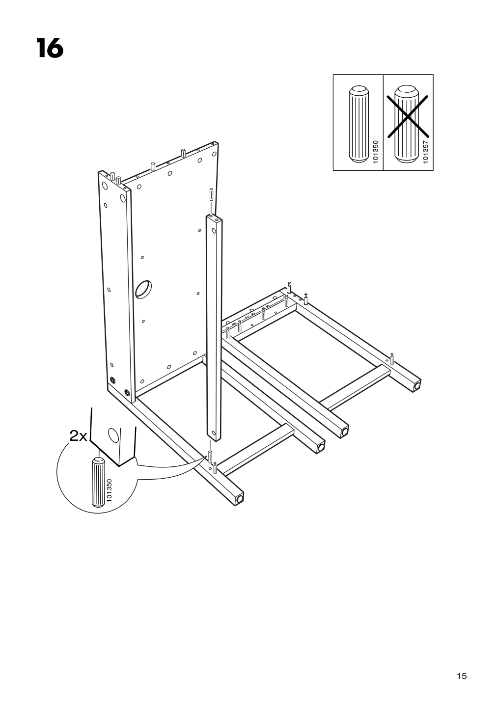 Assembly instructions for IKEA Hemnes dressing table with mirror black brown | Page 15 - IKEA HEMNES dressing table with mirror 603.849.67