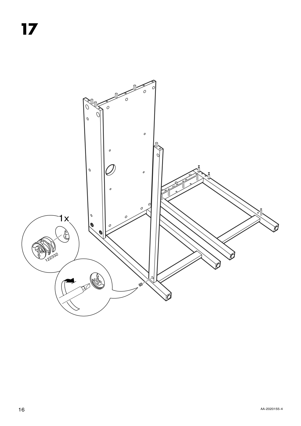 Assembly instructions for IKEA Hemnes dressing table with mirror black brown | Page 16 - IKEA HEMNES dressing table with mirror 603.849.67