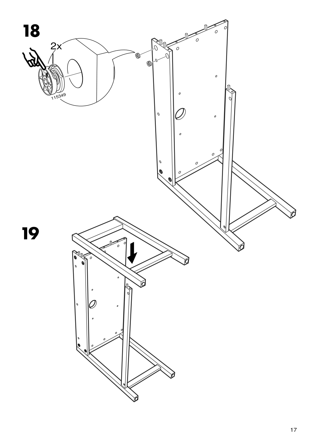 Assembly instructions for IKEA Hemnes dressing table with mirror black brown | Page 17 - IKEA HEMNES dressing table with mirror 603.849.67