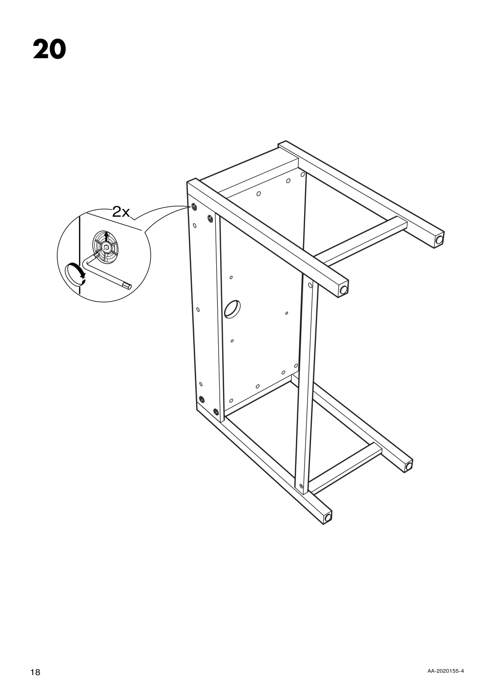 Assembly instructions for IKEA Hemnes dressing table with mirror black brown | Page 18 - IKEA HEMNES dressing table with mirror 603.849.67