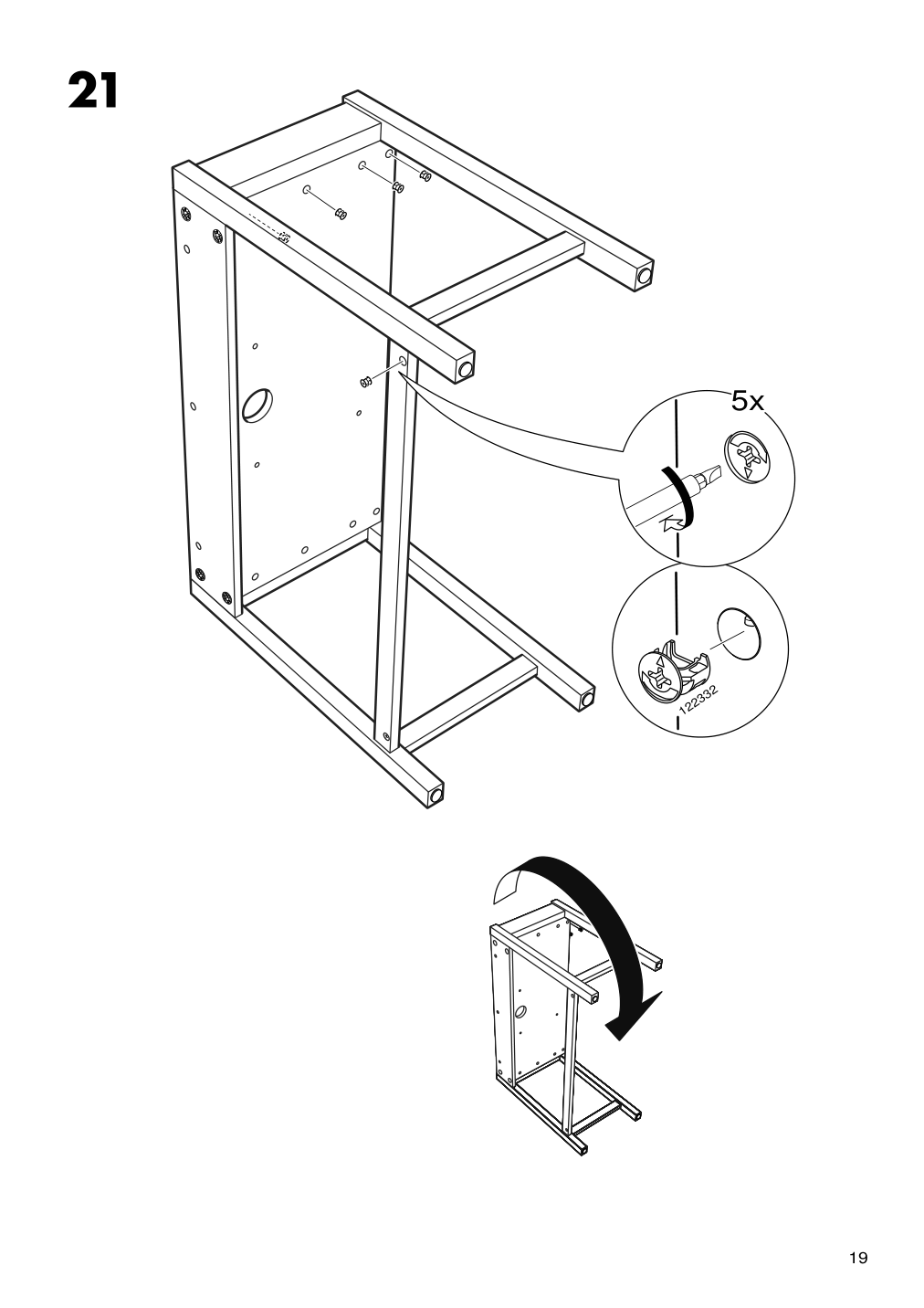 Assembly instructions for IKEA Hemnes dressing table with mirror black brown | Page 19 - IKEA HEMNES dressing table with mirror 603.849.67