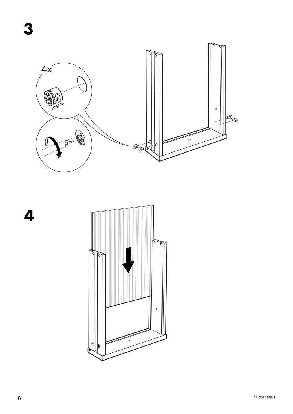 Assembly instructions for IKEA Hemnes dressing table with mirror black brown | Page 6 - IKEA HEMNES dressing table with mirror 603.849.67