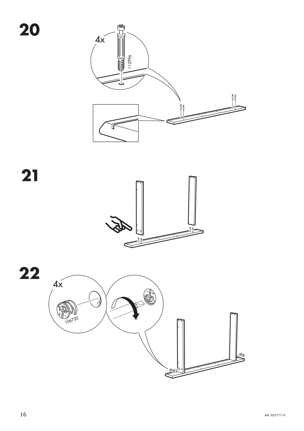 Assembly instructions for IKEA Hemnes dressing table with mirror white | Page 16 - IKEA HEMNES dressing table with mirror 303.744.13