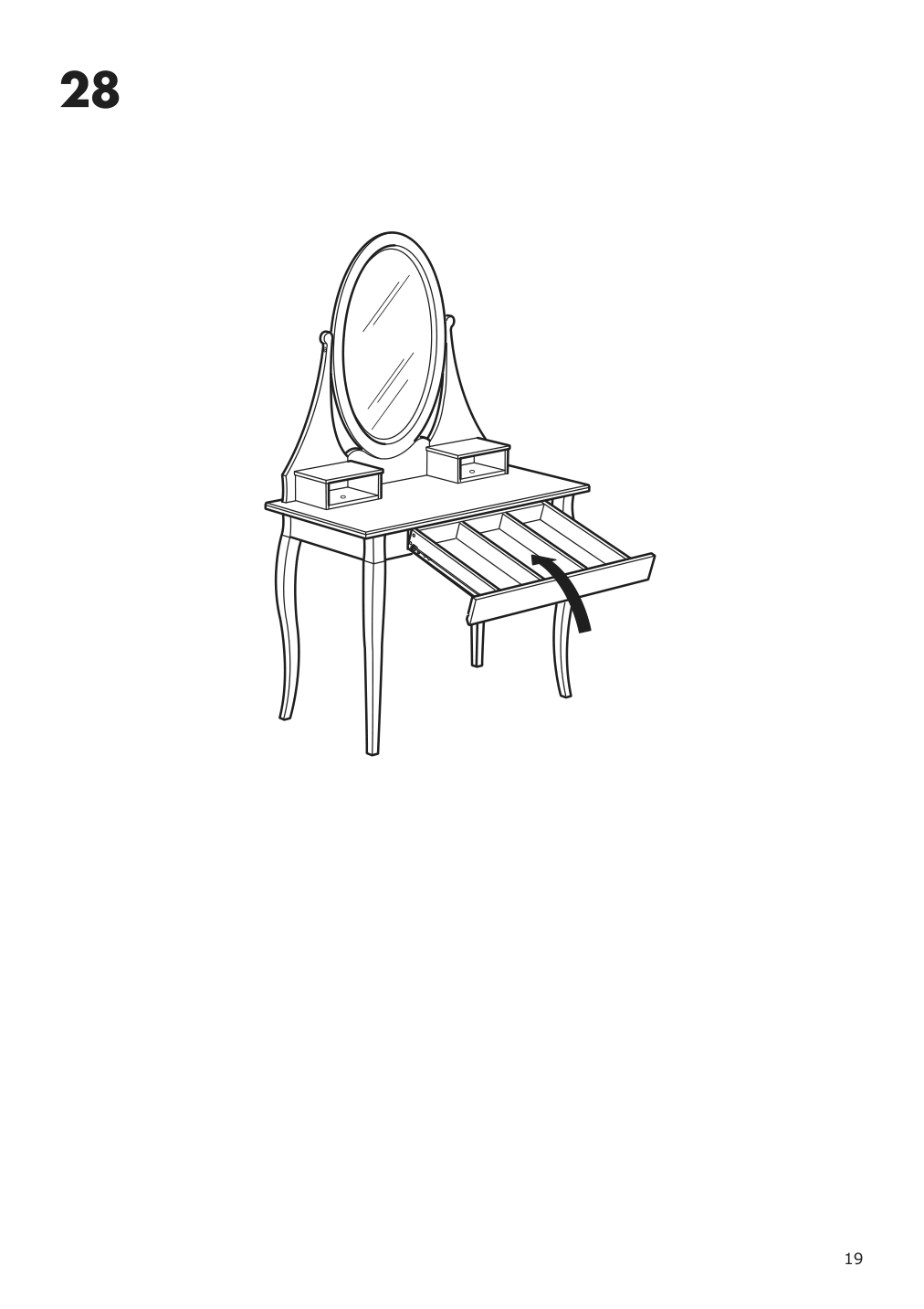 Assembly instructions for IKEA Hemnes dressing table with mirror white | Page 19 - IKEA HEMNES dressing table with mirror 303.744.13