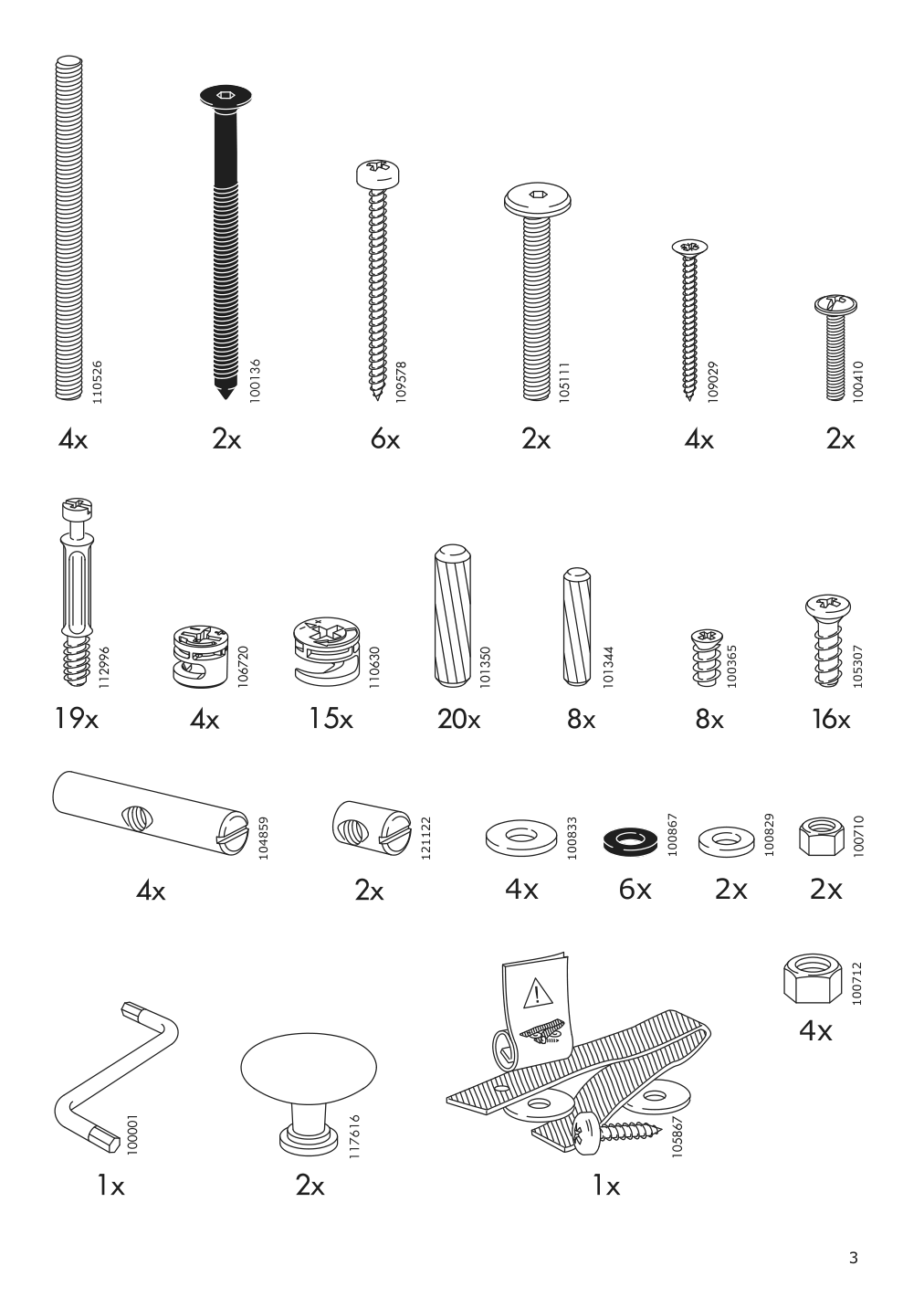 Assembly instructions for IKEA Hemnes dressing table with mirror white | Page 3 - IKEA HEMNES dressing table with mirror 303.744.13