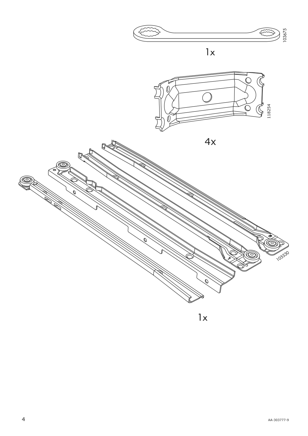 Assembly instructions for IKEA Hemnes dressing table with mirror white | Page 4 - IKEA HEMNES dressing table with mirror 303.744.13