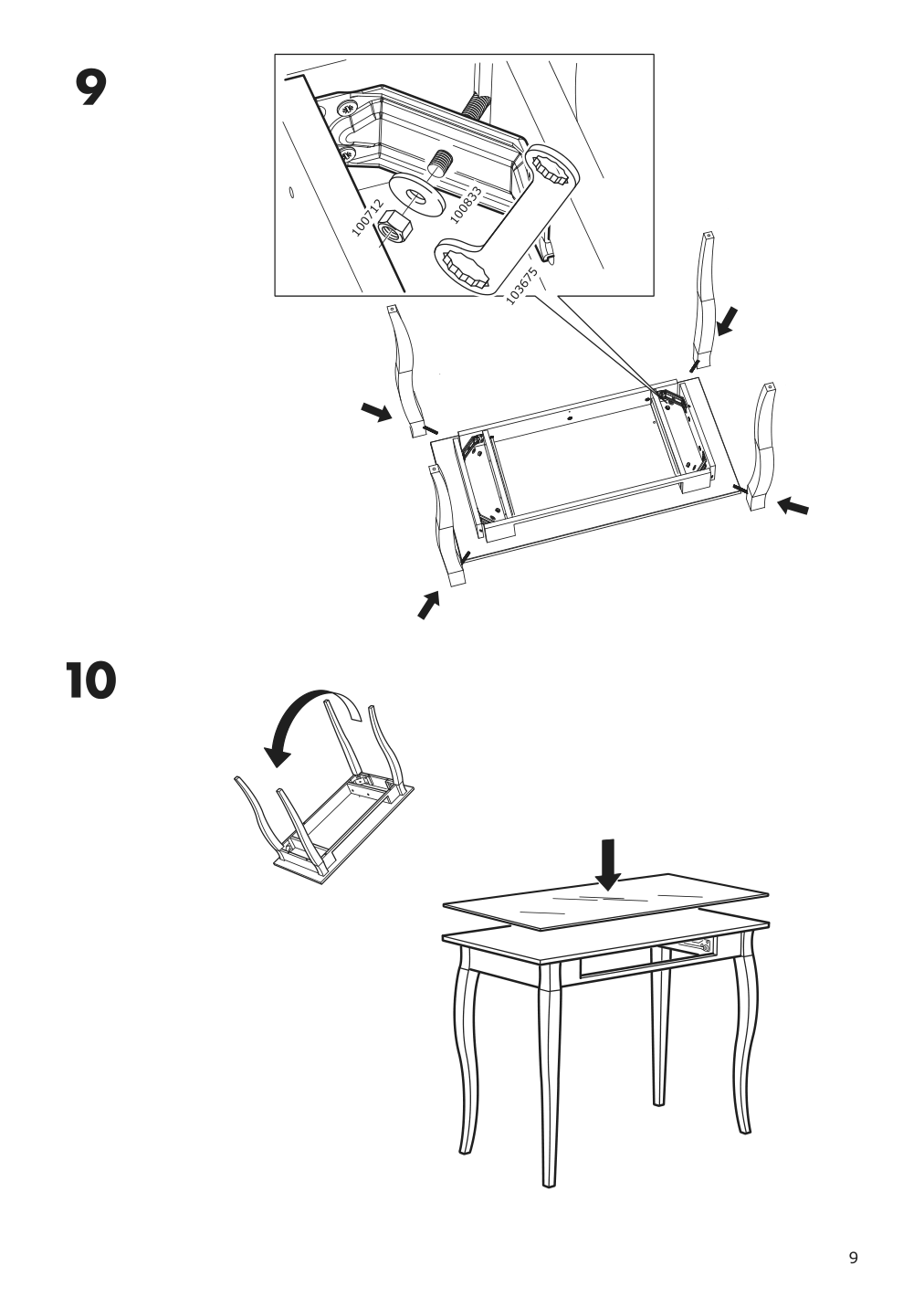 Assembly instructions for IKEA Hemnes dressing table with mirror white | Page 9 - IKEA HEMNES dressing table with mirror 303.744.13