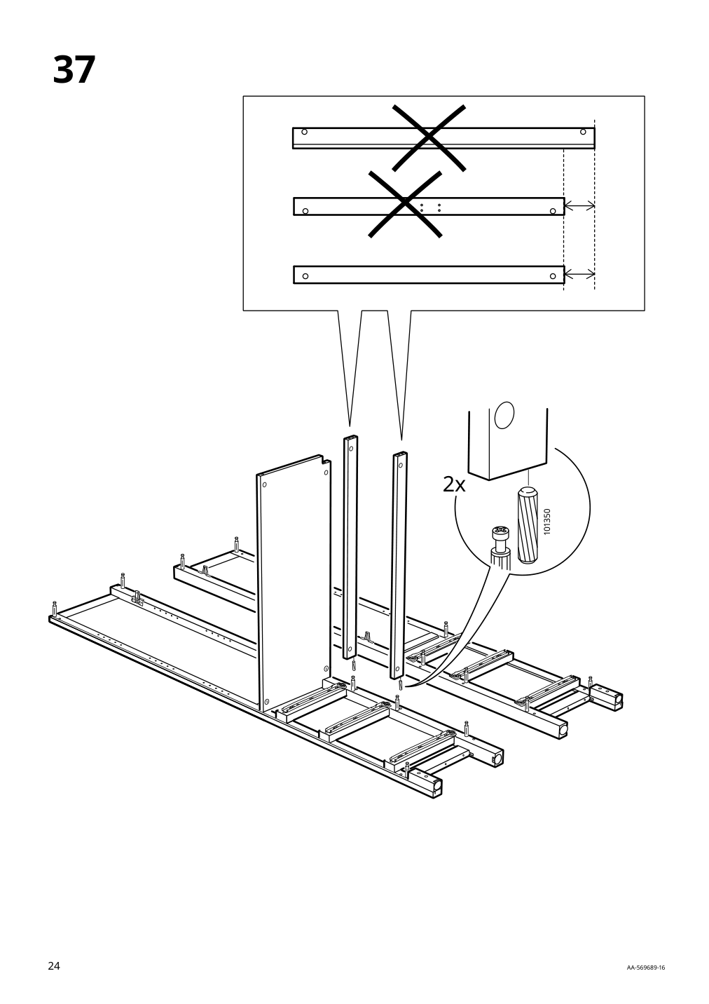 Assembly instructions for IKEA Hemnes glass door cabinet with 3 drawers black brown light brown | Page 24 - IKEA HEMNES TV storage combination 093.365.69