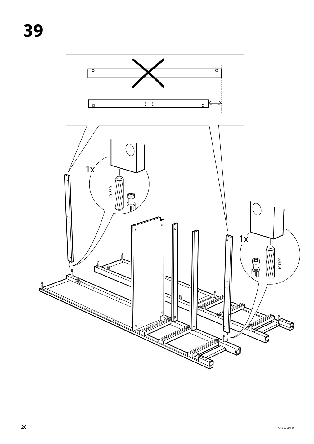 Assembly instructions for IKEA Hemnes glass door cabinet with 3 drawers red stained light brown stained | Page 26 - IKEA HEMNES glass-door cabinet with 3 drawers 505.306.34