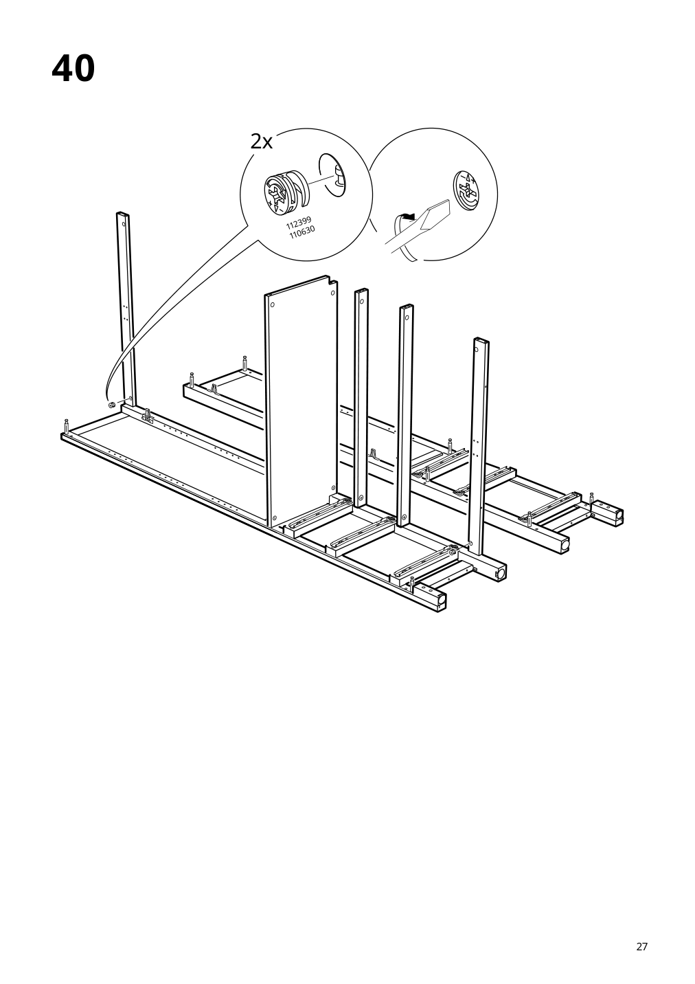 Assembly instructions for IKEA Hemnes glass door cabinet with 3 drawers red stained light brown stained | Page 27 - IKEA HEMNES glass-door cabinet with 3 drawers 505.306.34