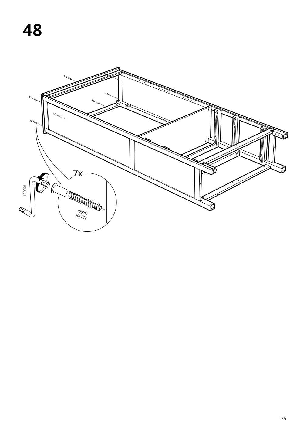 Assembly instructions for IKEA Hemnes glass door cabinet with 3 drawers black brown light brown | Page 35 - IKEA HEMNES TV storage combination 093.365.69