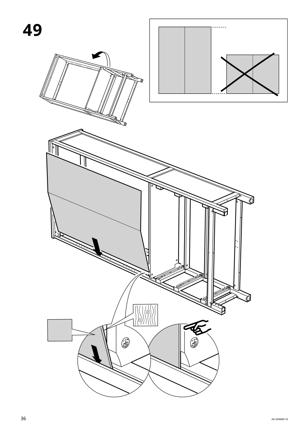 Assembly instructions for IKEA Hemnes glass door cabinet with 3 drawers red stained light brown stained | Page 36 - IKEA HEMNES glass-door cabinet with 3 drawers 505.306.34