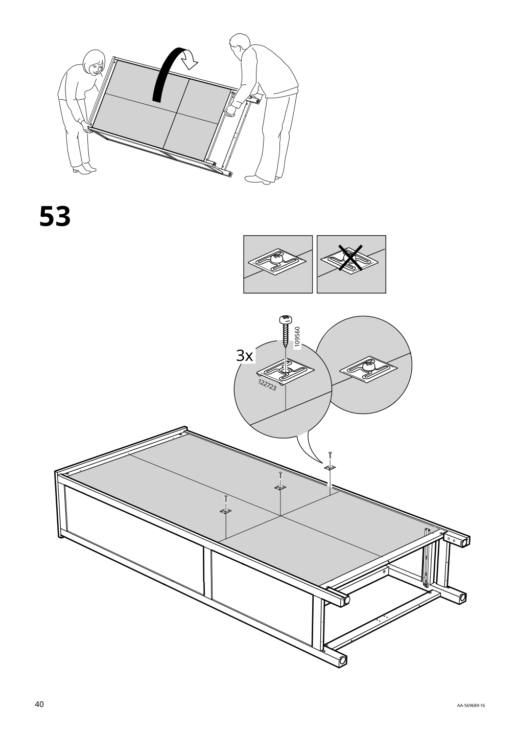 Assembly instructions for IKEA Hemnes glass door cabinet with 3 drawers black brown light brown | Page 40 - IKEA HEMNES glass-door cabinet with 3 drawers 504.522.97