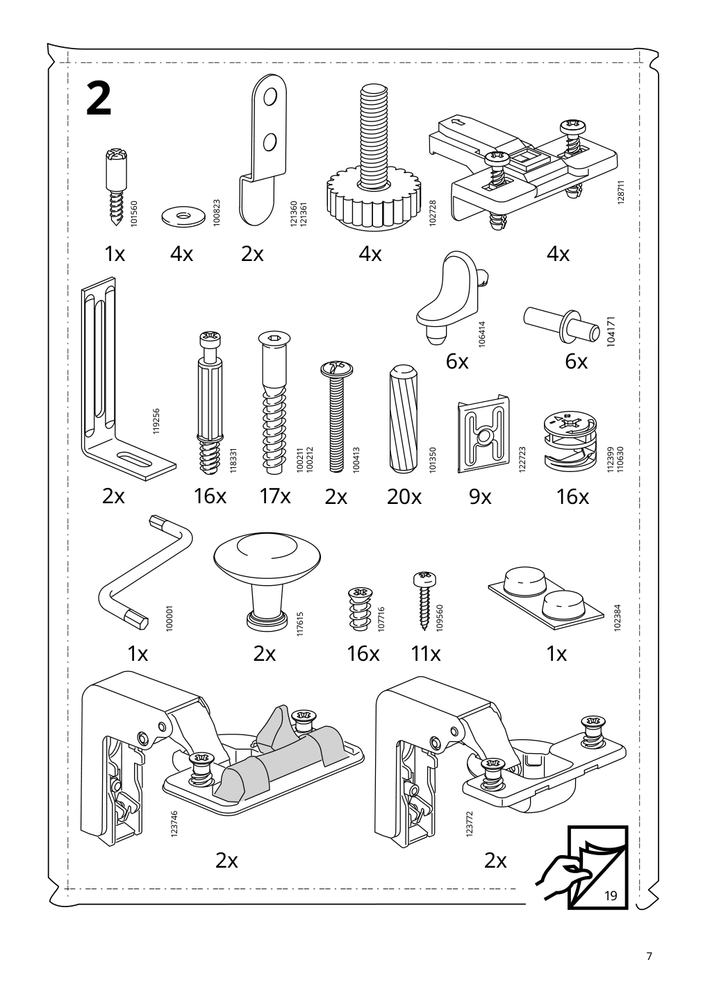 Assembly instructions for IKEA Hemnes glass door cabinet with 3 drawers red stained light brown stained | Page 7 - IKEA HEMNES glass-door cabinet with 3 drawers 505.306.34