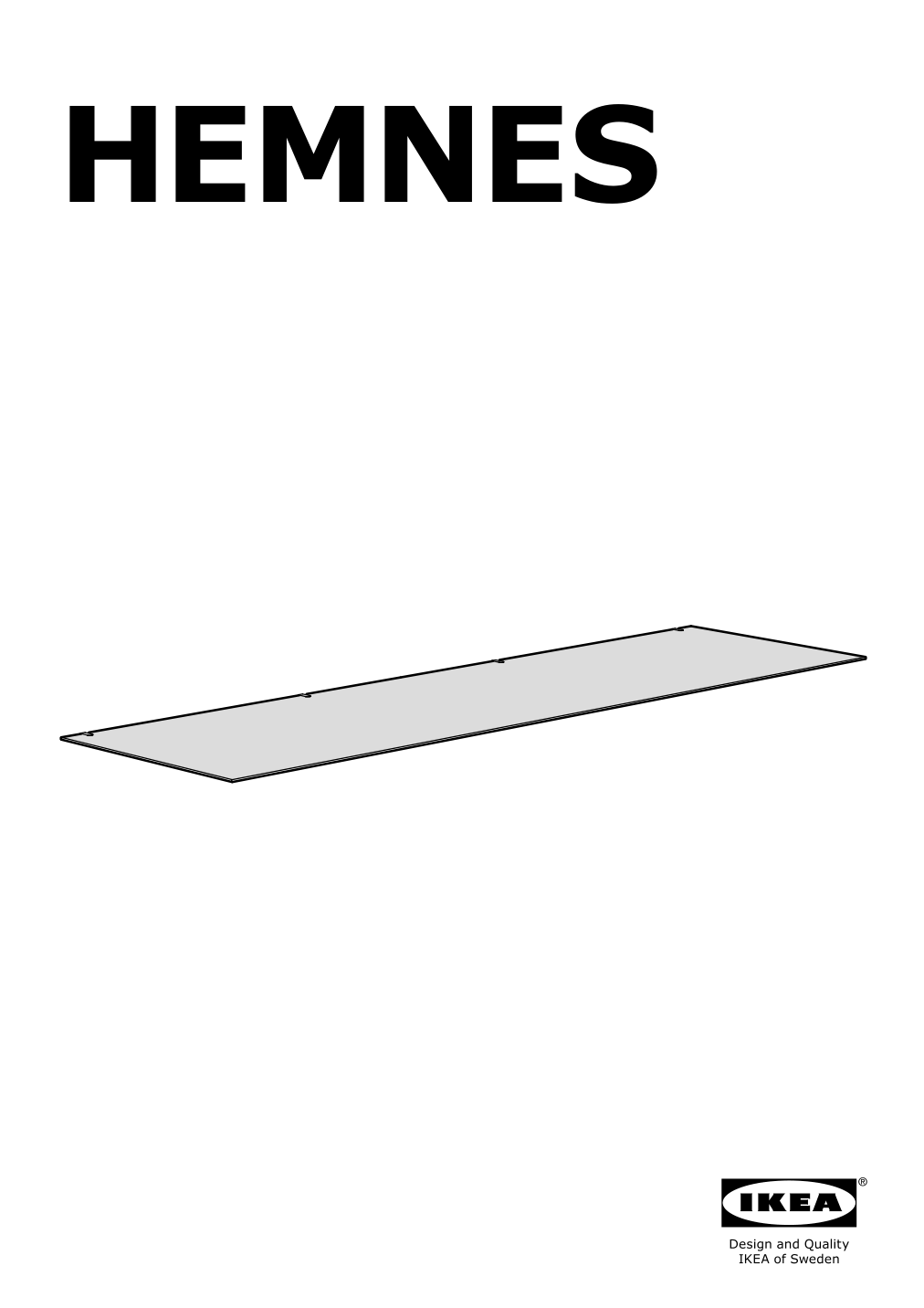 Assembly instructions for IKEA Hemnes glass top transparent | Page 1 - IKEA HEMNES glass top 504.300.12