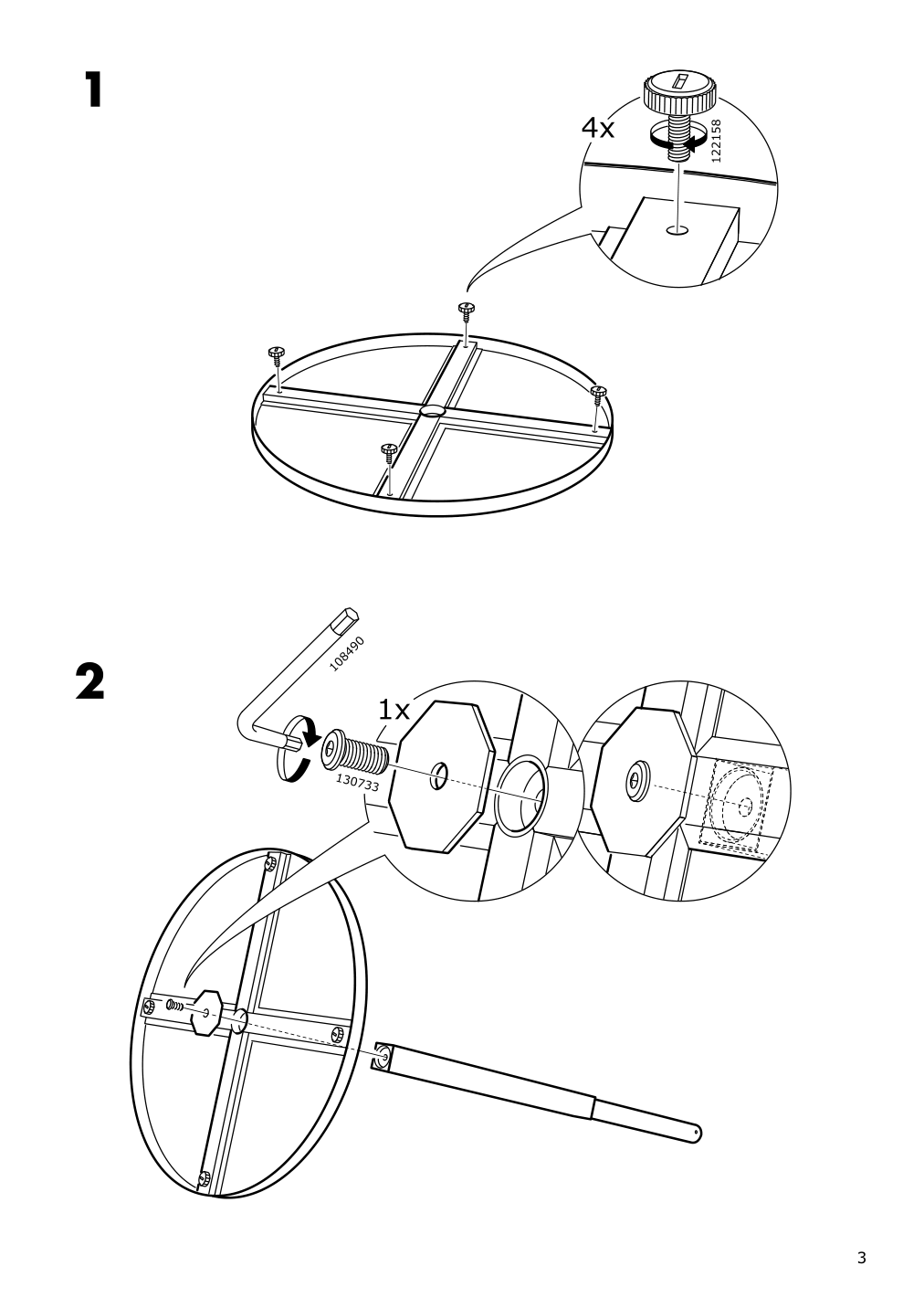 Assembly instructions for IKEA Hemnes hat and coat stand black | Page 3 - IKEA HEMNES / TOLKNING hallway furniture, set of 3 795.279.52