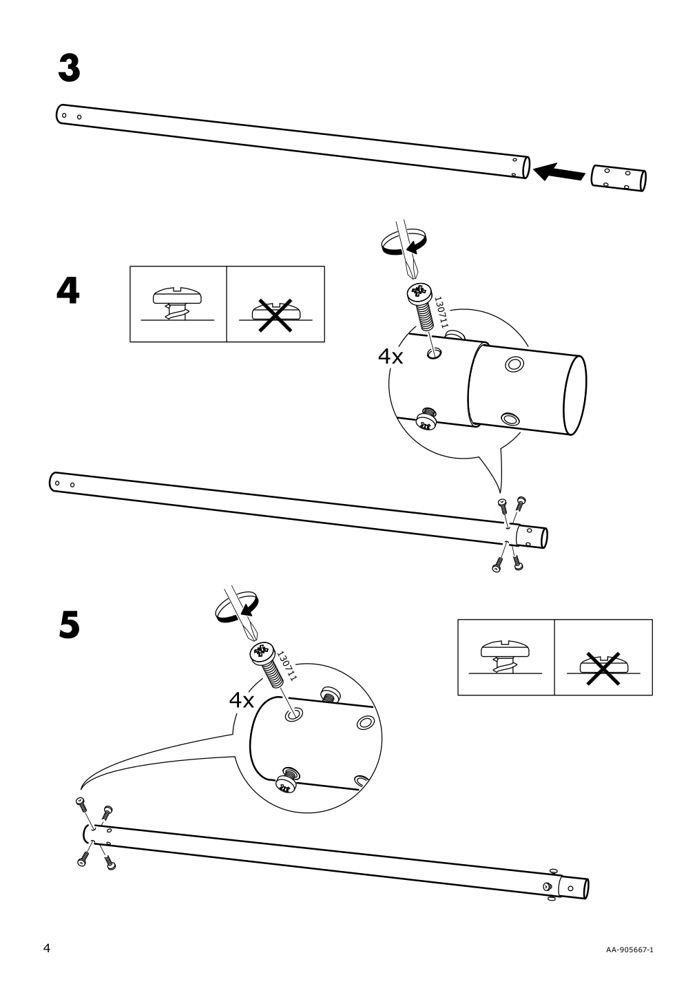 Assembly instructions for IKEA Hemnes hat and coat stand black | Page 4 - IKEA HEMNES / TOLKNING hallway furniture, set of 3 795.279.52