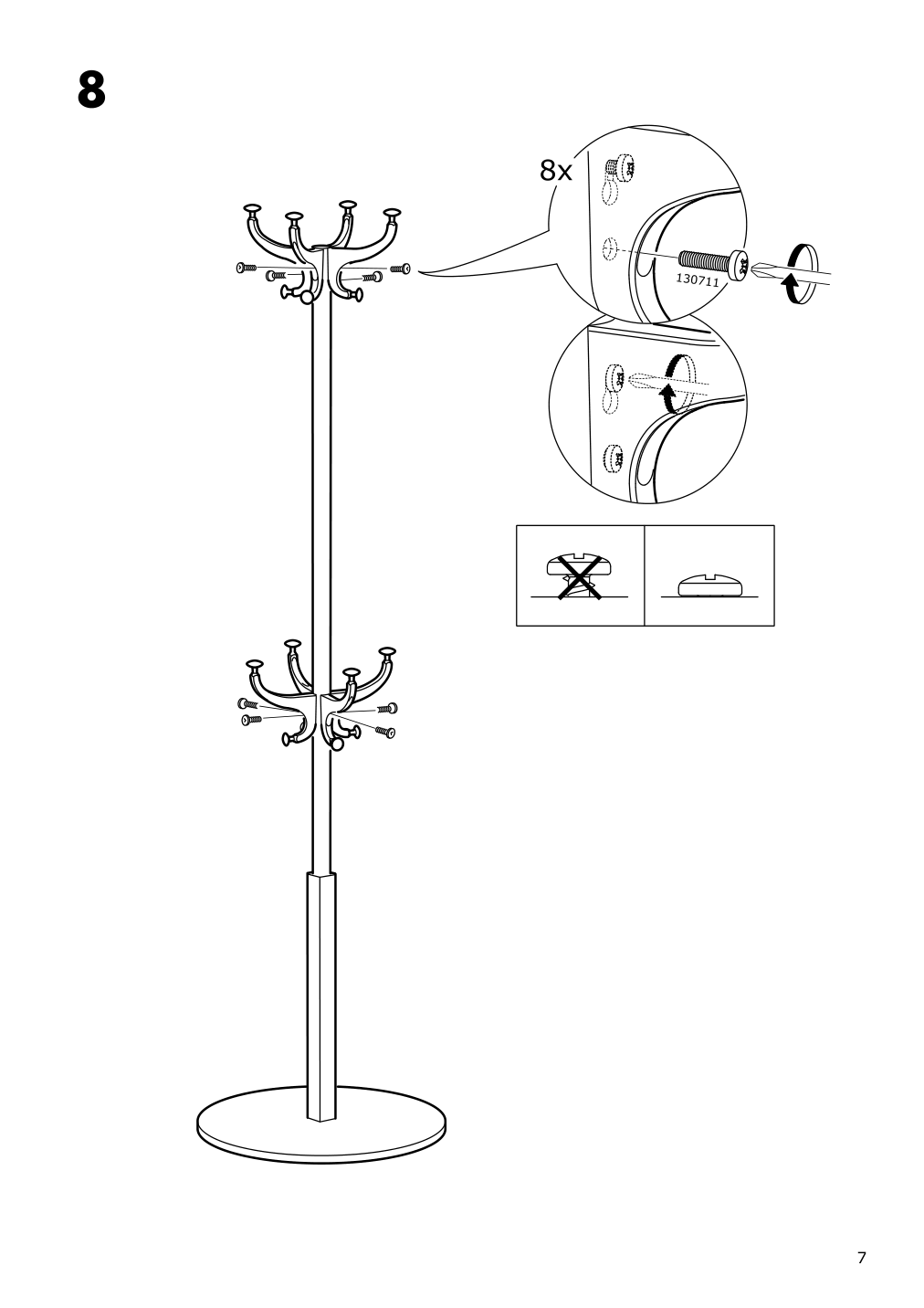 Assembly instructions for IKEA Hemnes hat and coat stand black | Page 7 - IKEA HEMNES / TOLKNING hallway furniture, set of 3 795.279.52