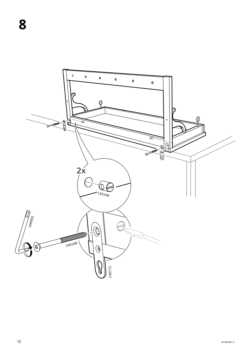 Assembly instructions for IKEA Hemnes hat rack white | Page 12 - IKEA HEMNES hat rack 602.437.98