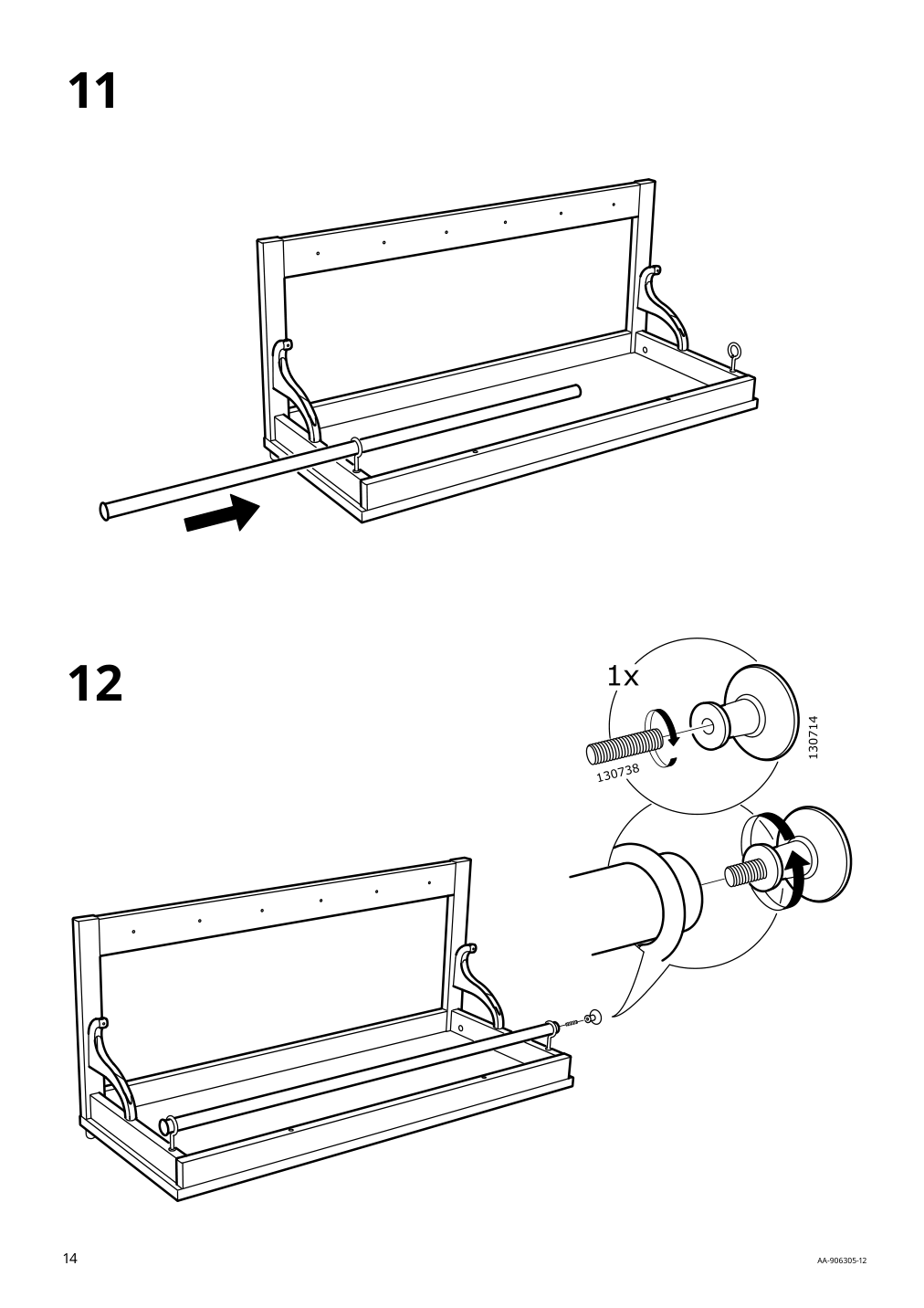 Assembly instructions for IKEA Hemnes hat rack white | Page 14 - IKEA HEMNES hat rack 602.437.98