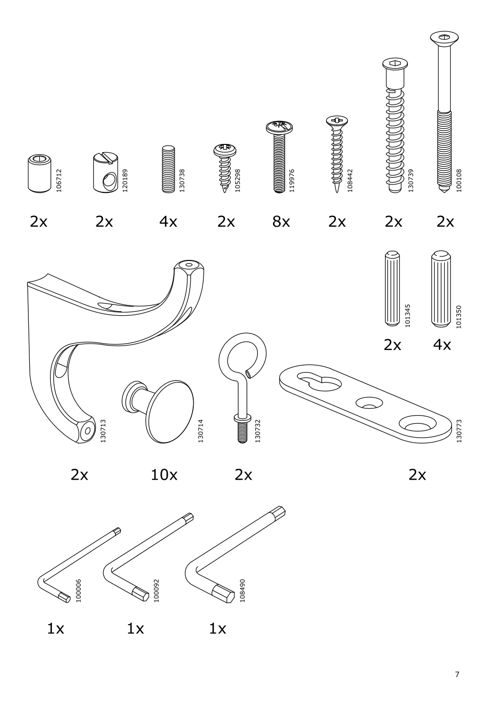 Assembly instructions for IKEA Hemnes hat rack white | Page 7 - IKEA HEMNES hat rack 602.437.98