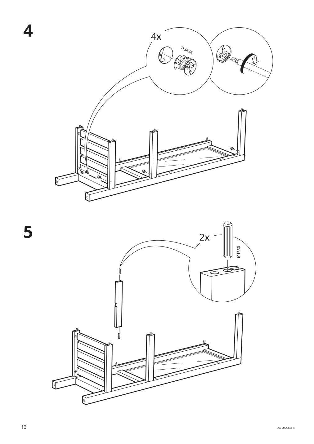 Assembly instructions for IKEA Hemnes high cabinet with glass door gray | Page 10 - IKEA HEMNES high cabinet with glass door 704.294.23