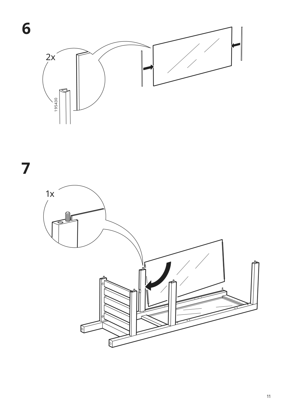 Assembly instructions for IKEA Hemnes high cabinet with glass door gray | Page 11 - IKEA HEMNES high cabinet with glass door 704.294.23